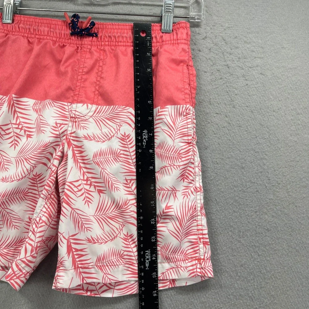 Southern Tide Swim Trunks Boys Medium Coral Palm Print The Skipjack Beach Shorts
